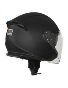 CAPACETE DEMI JET PALIO PRETO FOSCO COM VISOR E VISERA SOLAR ECE 22.06 DA ORIGINE 2
