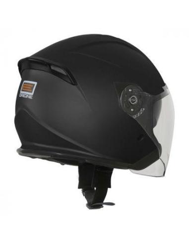 CASQUE DEMI JET PALIO NOIR MAT AVEC VISIÈRE ET PARE-SOLEIL ECE 22.06 PAR ORIGINE