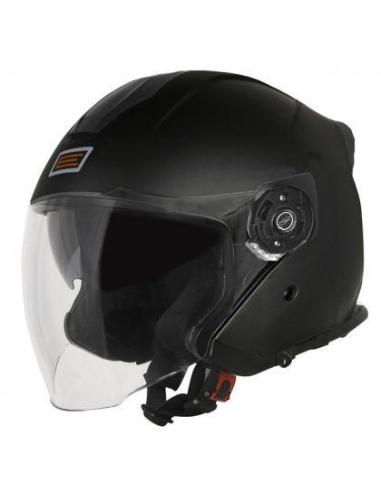 DEMI JET HELMET PALIO MATTE BLACK WITH VISOR AND SUN SHIELD ECE 22.06 BY ORIGINE