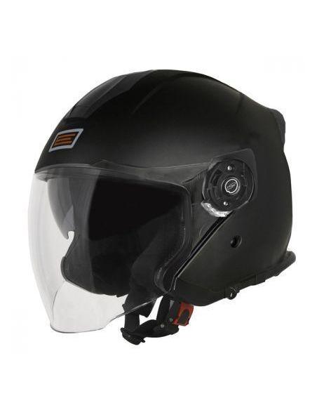 CASQUE DEMI JET PALIO NOIR MAT AVEC VISIÈRE ET PARE-SOLEIL ECE 22.06 PAR ORIGINE