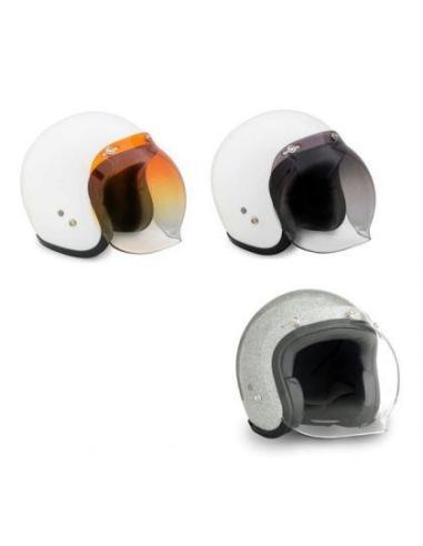 ÉCRAN FUMÉ BUBBLE AVEC 3 PRESSIONS POUR CASQUES JET - STYLE RÉTRO ET DURABILITÉ SUPÉRIEURE