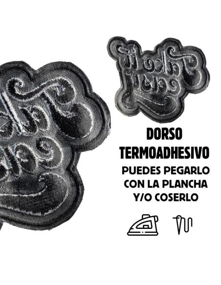 PATCH DE MOTOCICLISTA DE 13X10 CM COM SUPORTE DE SELAGEM A QUENTE