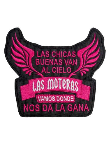 EMBROIDERED PATCH BIKER GIRLS GO WHERE THEY WANT TO GO 15 CM