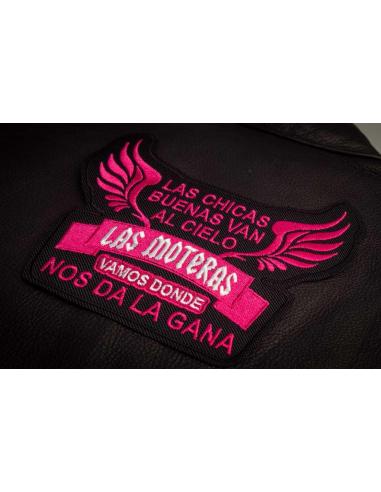 ÉCUSSON BRODÉ BIKER GIRLS GO WHERE THEY WANT TO GO 15 CM