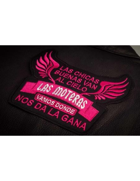 ÉCUSSON BRODÉ BIKER GIRLS GO WHERE THEY WANT TO GO 15 CM