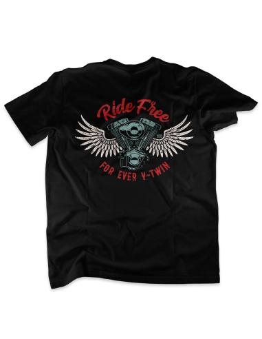 RIDE FREE V-TWIN BY MOTOR CLOTHING T-SHIRT BY MOTOR CLOTHING