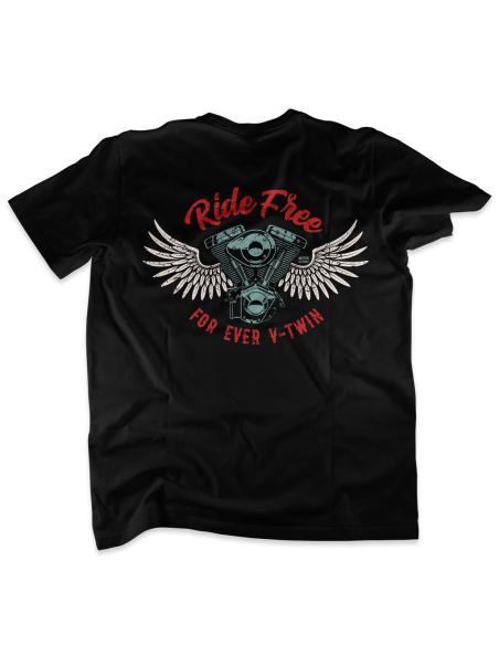 T-SHIRT RIDE FREE V-TWIN PAR MOTOR CLOTHING