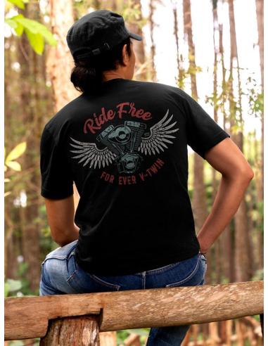 RIDE FREE V-TWIN BY MOTOR CLOTHING T-SHIRT BY MOTOR CLOTHING