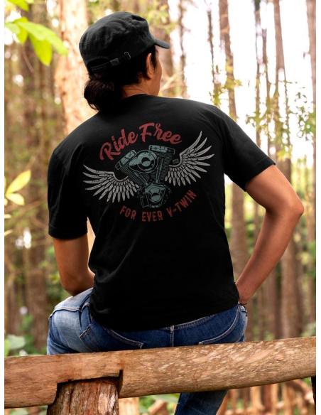 T-SHIRT RIDE FREE V-TWIN PAR MOTOR CLOTHING