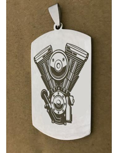 Comprar Colgante De Acero Militar Grabado Laser Dos Caras Personalizado a precio de oferta