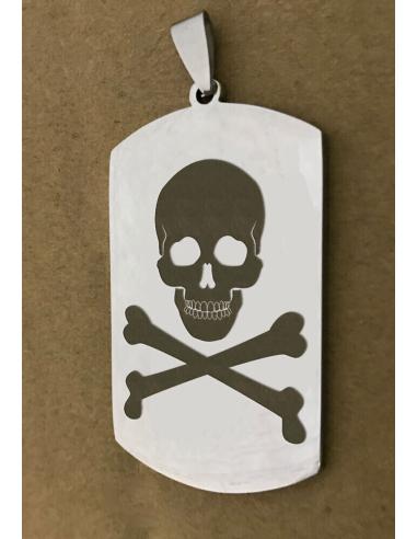 Comprar Colgante De Acero Militar Grabado Laser Dos Caras Personalizado a precio de oferta