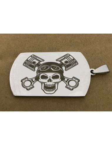 Comprar Colgante De Acero Militar Grabado Laser Dos Caras Personalizado a precio de oferta