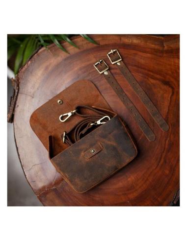 Comprar Bolsa De Piel Sidekick Mocha Trip Machine a precio de oferta