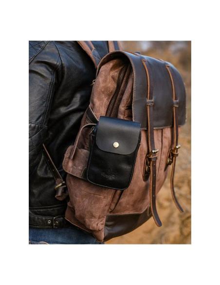 SAC EN CUIR TRIP MACHINE UTILITY POUCH NOIR