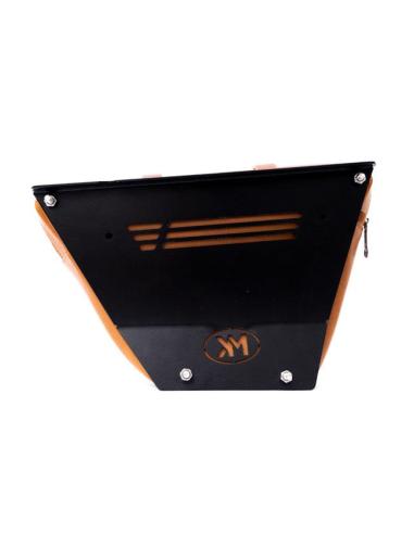 ENSEMBLE DE 2 SACOCHES EN CUIR MARRON VINTAGE WINGMAN DE TRIP MACHINE POUR ROYAL ENFIELD TWINS