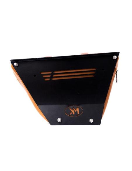 ENSEMBLE DE 2 SACOCHES EN CUIR MARRON VINTAGE WINGMAN DE TRIP MACHINE POUR ROYAL ENFIELD TWINS