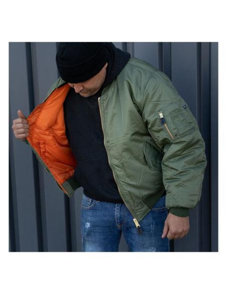Chaqueta Bomber Ma-1 Verde - Resistente Y Clásica
