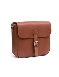CLASSIC COGNAC LEATHER CROSSBODY PANNIER BY TRIP MACHINE