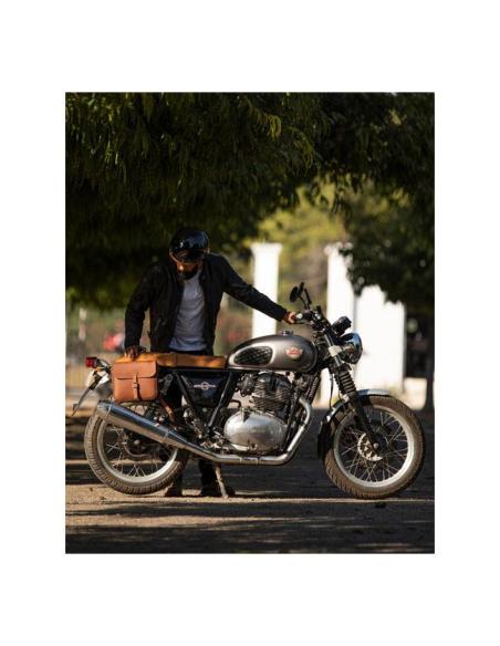 CLASSIC COGNAC LEATHER CROSSBODY PANNIER BY TRIP MACHINE