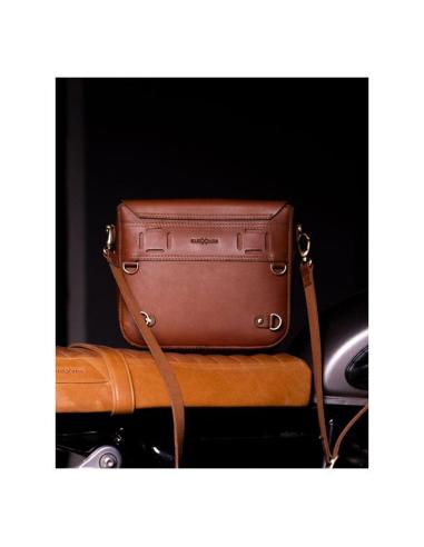 CLASSIC COGNAC LEATHER CROSSBODY PANNIER BY TRIP MACHINE