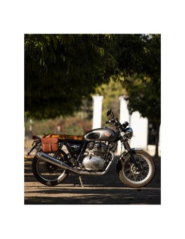 CLASSIC COGNAC LEATHER CROSSBODY PANNIER BY TRIP MACHINE
