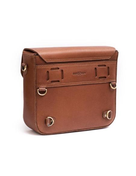 CLASSIC COGNAC LEATHER CROSSBODY PANNIER BY TRIP MACHINE