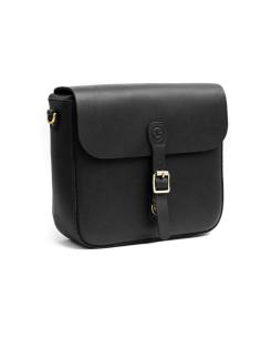 Comprar Alforja Bandolera Classic Negra De Cuero De Trip Machine a precio de oferta