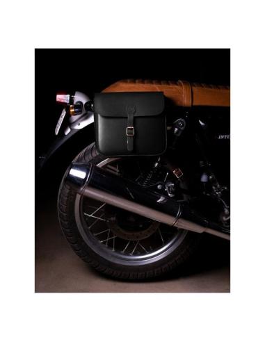 ALFORJE TRANSVERSAL CLASSIC PRETA DE COURO DA TRIP MACHINE