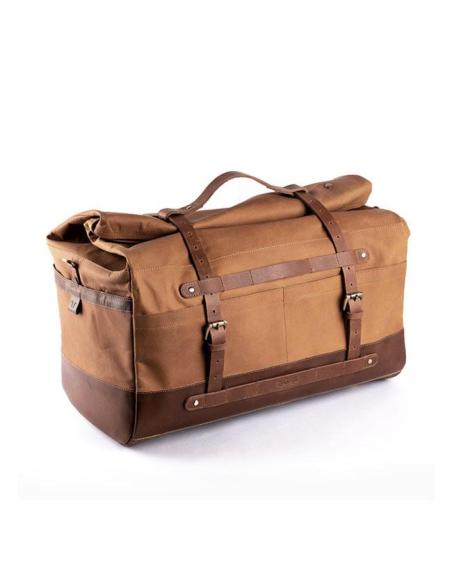BOLSA DE VIAGEM DUFFLE BAG OUTLAW VINTAGE TAN 50L DA TRIP MACHINE - ADAPTÁVEL