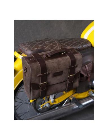 WARRIOR GENUINE LEATHER TOBACCO SADDLEBAG BY TRIP MACHINE