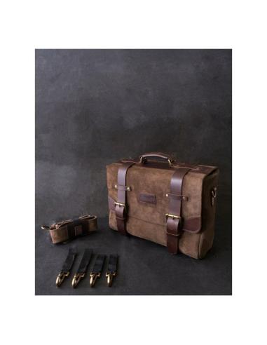 ALFORJE DE COURO AUTÊNTICO WARRIOR TABACO DA TRIP MACHINE