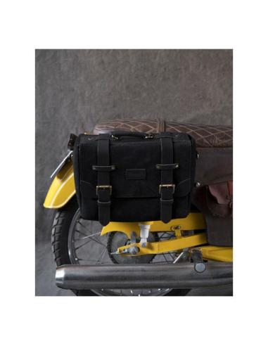 Comprar Alforja De Cuero Auténtico Warrior Negra De Trip Machine a precio de oferta