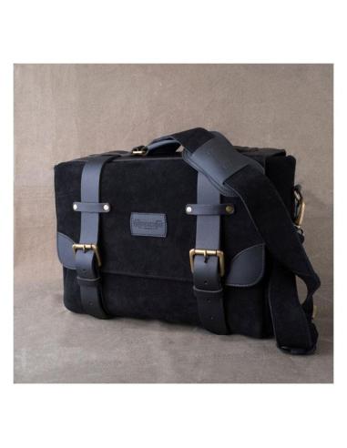 Comprar Alforja De Cuero Auténtico Warrior Negra De Trip Machine a precio de oferta