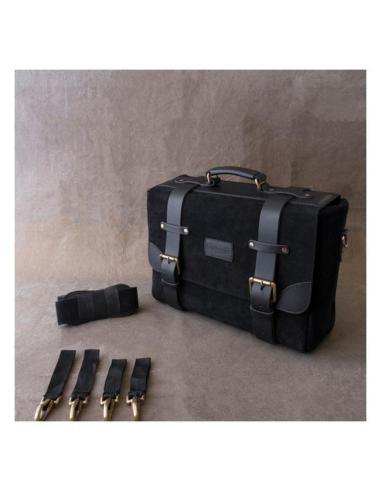 Comprar Alforja De Cuero Auténtico Warrior Negra De Trip Machine a precio de oferta