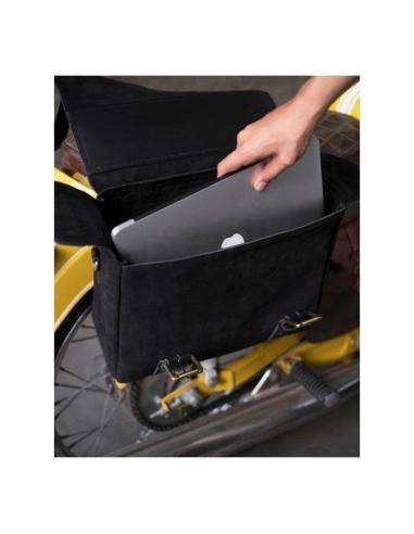 Comprar Alforja De Cuero Auténtico Warrior Negra De Trip Machine a precio de oferta