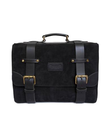 SACOCHE EN CUIR AUTHENTIQUE WARRIOR NOIR DE TRIP MACHINE