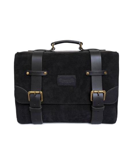 SACOCHE EN CUIR AUTHENTIQUE WARRIOR NOIR DE TRIP MACHINE