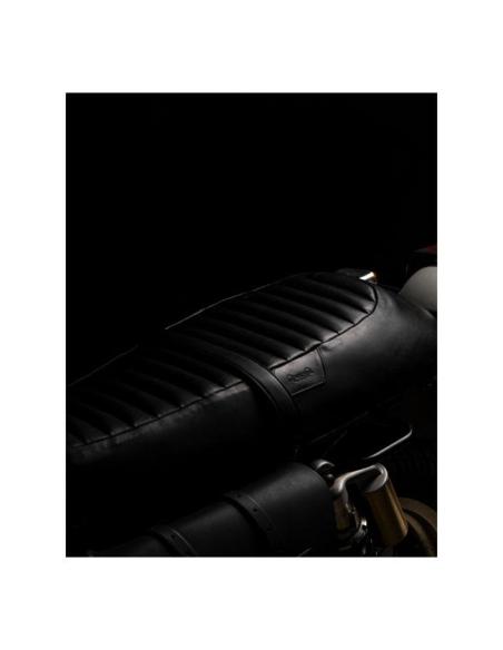 SIÈGE EN CUIR TOURING NOIR POUR ROYAL ENFIELD INTERCEPTOR 650 ET GT650 - TRIP MACHINE