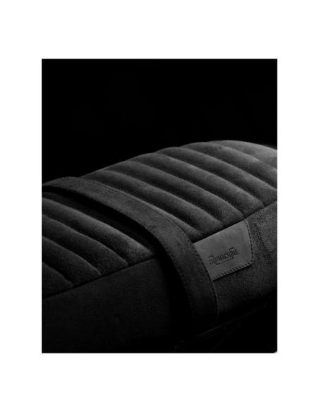 ASSENTO DE CAMURÇA PRETO PARA ROYAL ENFIELD INTERCEPTOR 650 E GT650 - TRIP MACHINE