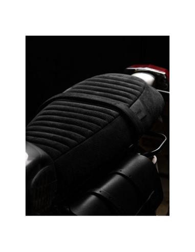 ASSENTO DE CAMURÇA PRETO PARA ROYAL ENFIELD INTERCEPTOR 650 E GT650 - TRIP MACHINE