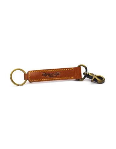 CLASSIC VINTAGE TAN LEATHER KEYCHAIN BY TRIP MACHINE