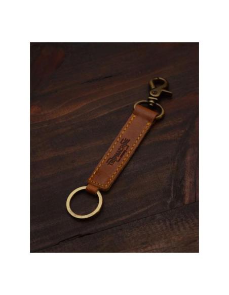 CHAVEIRO CLÁSSICO DE COURO VINTAGE TAN DA TRIP MACHINE