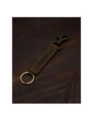 CLASSIC TOBACCO LEATHER KEYCHAIN BY TRIP MACHINE