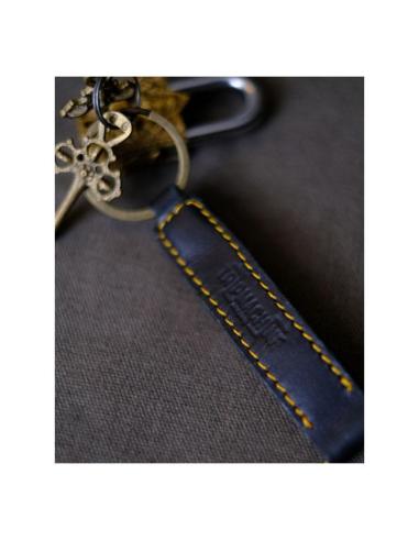 PORTE-CLÉS CLASSIQUE EN CUIR NOIR DE TRIP MACHINE