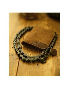 LEATHER CHAIN TOBACCO MOTO WALLET BY TRIP MACHINE 2
