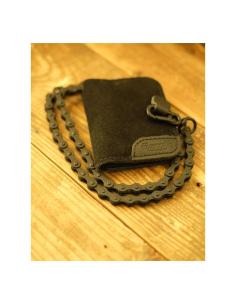 LEATHER CHAIN BLACK MOTO WALLET BY TRIP MACHINE 2