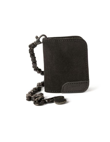 LEATHER CHAIN BLACK MOTO WALLET BY TRIP MACHINE