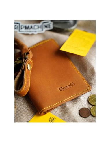 LEATHER EXPLORER VINTAGE TAN WALLET BY TRIP MACHINE