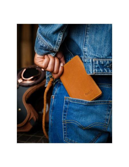 PORTEFEUILLE EN CUIR VINTAGE TAN EXPLORER DE TRIP MACHINE - TAILLE UNIQUE
