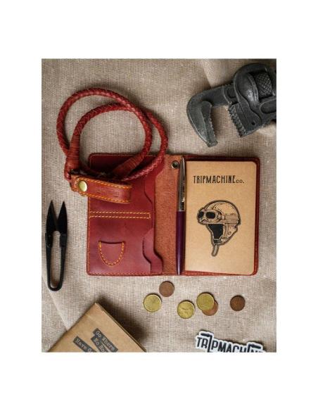 LEATHER EXPLORER RED CHERRY WALLET BY TRIP MACHINE